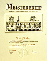 Meisterbrief Enrico Achilles
